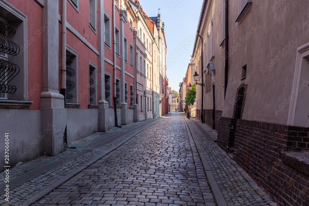 Poznan.  Medieval streets of the old town
