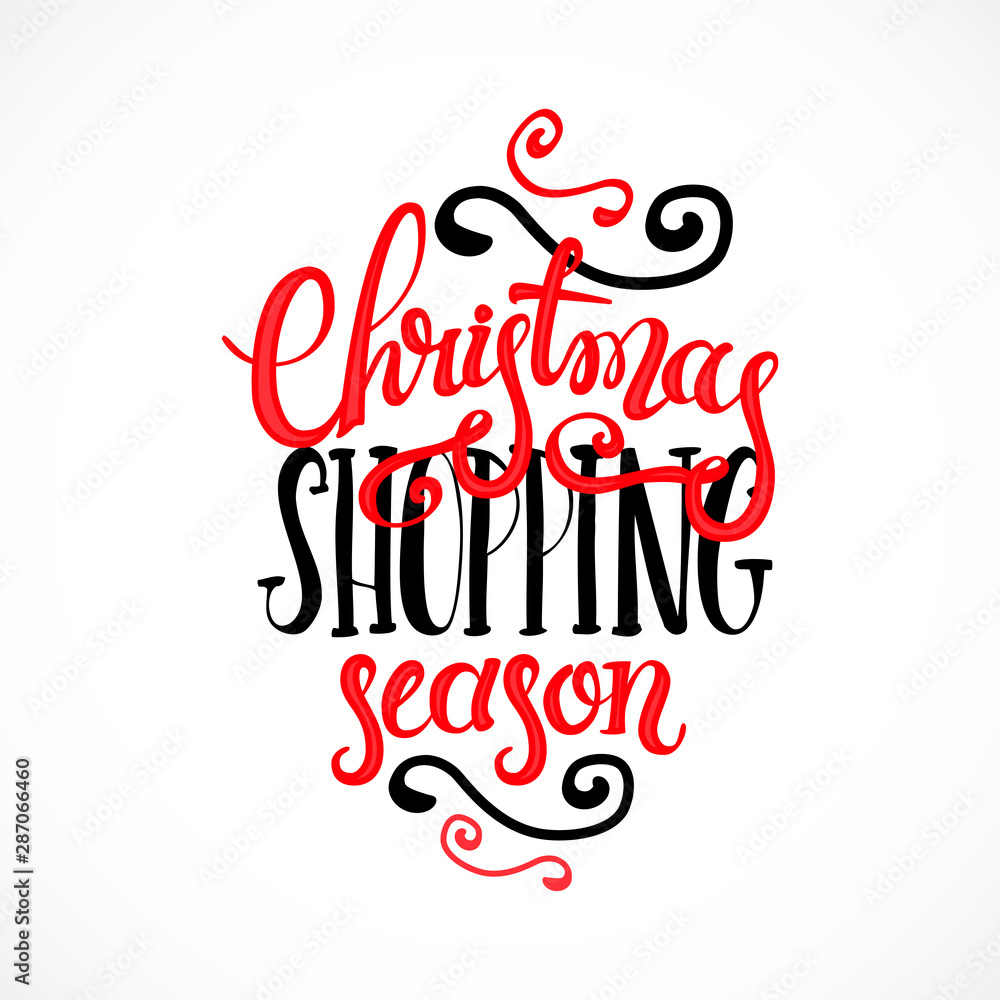 Christmas shopping season poster