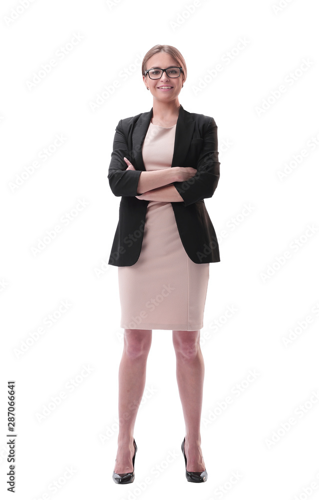 angry woman boss spying on someone. isolated on white angry woman boss spying on someone. isolated on white