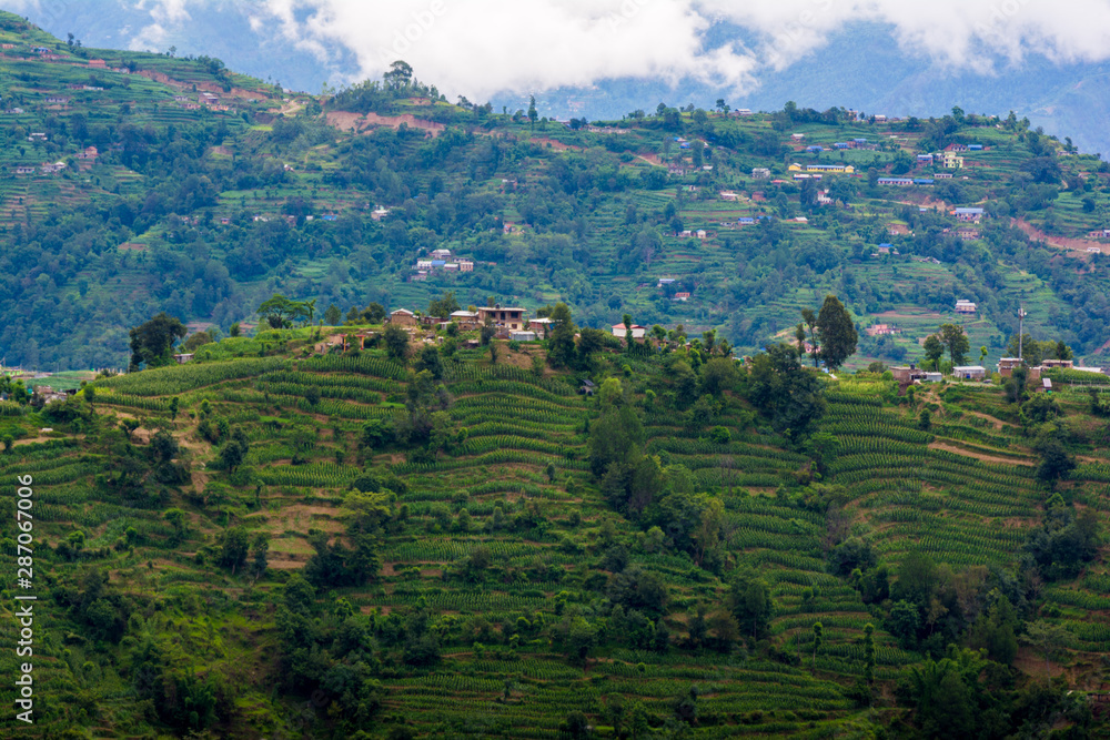 Village hill of nepal remote area