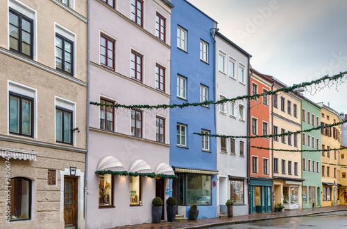 Street in Wasserburg am Inn, Germany