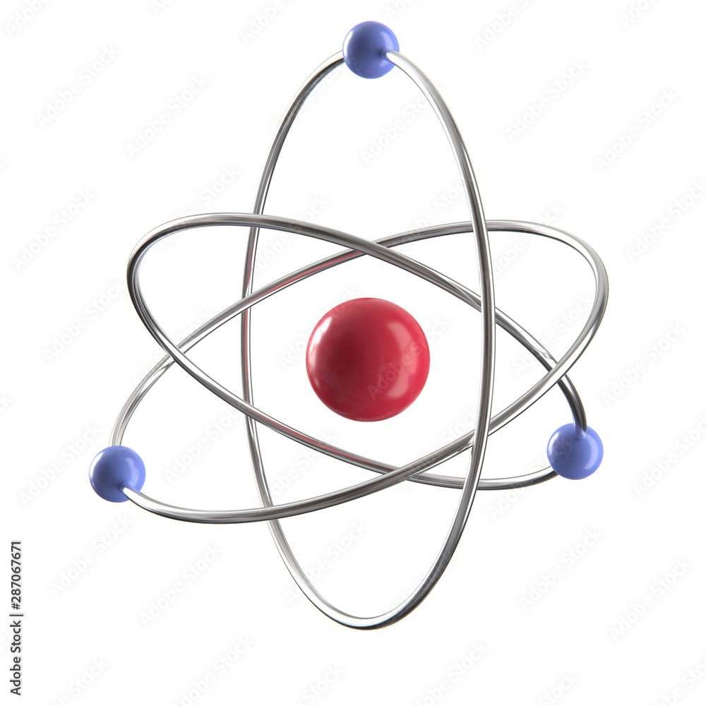 atom isolated on white background atom isolated on white background