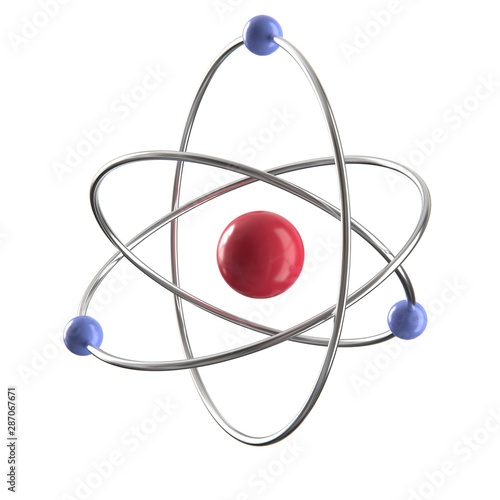 atom isolated on white background