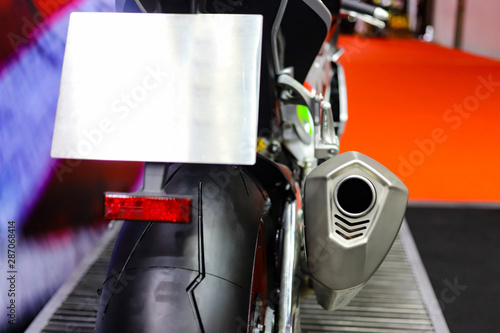 Wallpaper Mural Big bike exhaust pipe rear view Torontodigital.ca