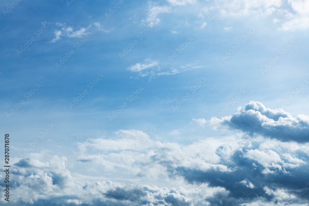 Blue sky with natural white clouds landscape.- Image Blue sky with natural white clouds landscape.- Image