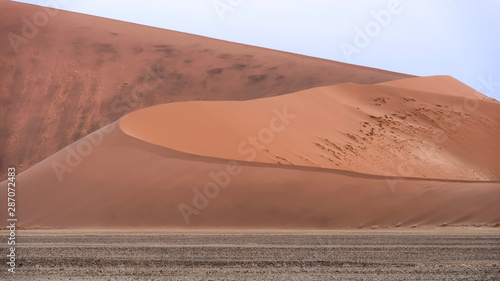 Red sand dunes in Sossusvlei, Namib-Naukluft National Park, Namibia