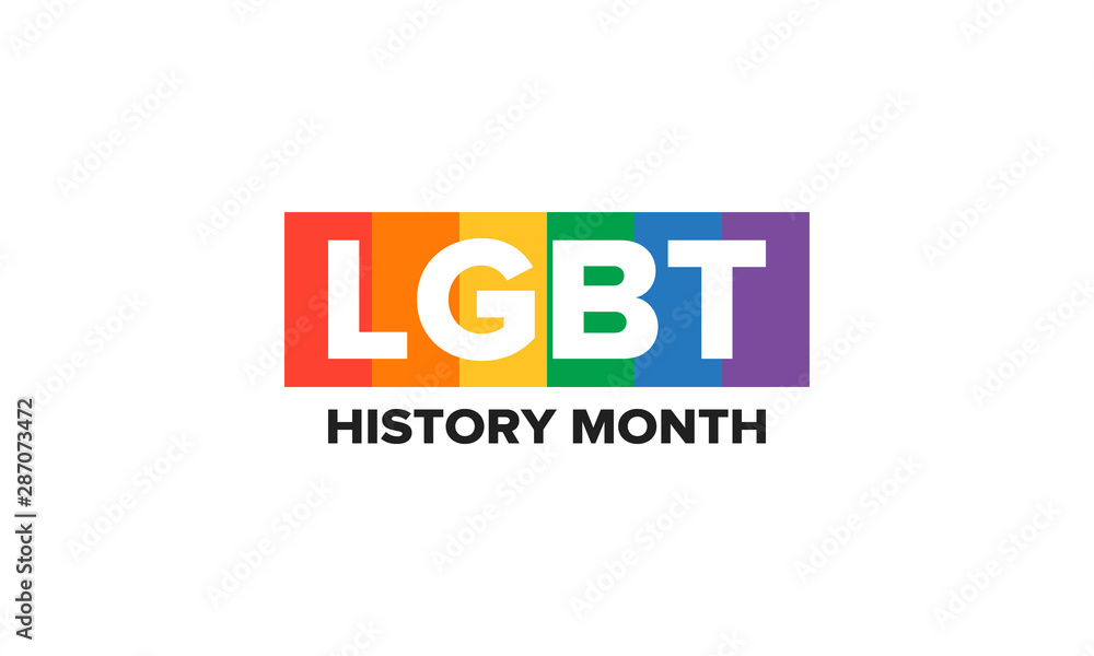 LGBT history month. Pride Month. Lesbian Gay Bisexual Transgender. Celebrated annual. LGBT flag. Rainbow love concept. Human rights and tolerance. Poster, card, banner and background. Vector LGBT history month. Pride Month. Lesbian Gay Bisexual Transgender. Celebrated annual. LGBT flag. Rainbow love concept. Human rights and tolerance. Poster, card, banner and background. Vector