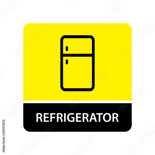 Refrigerator icon vector