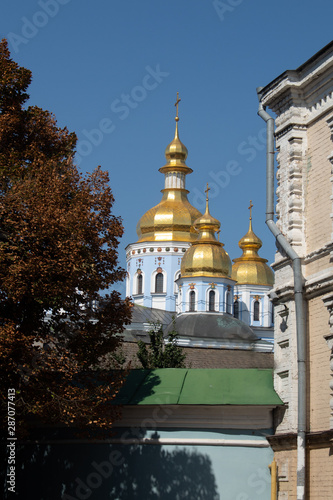Domes of St. Michael's Golden-Domed Monastery, Kiev, Ukraine