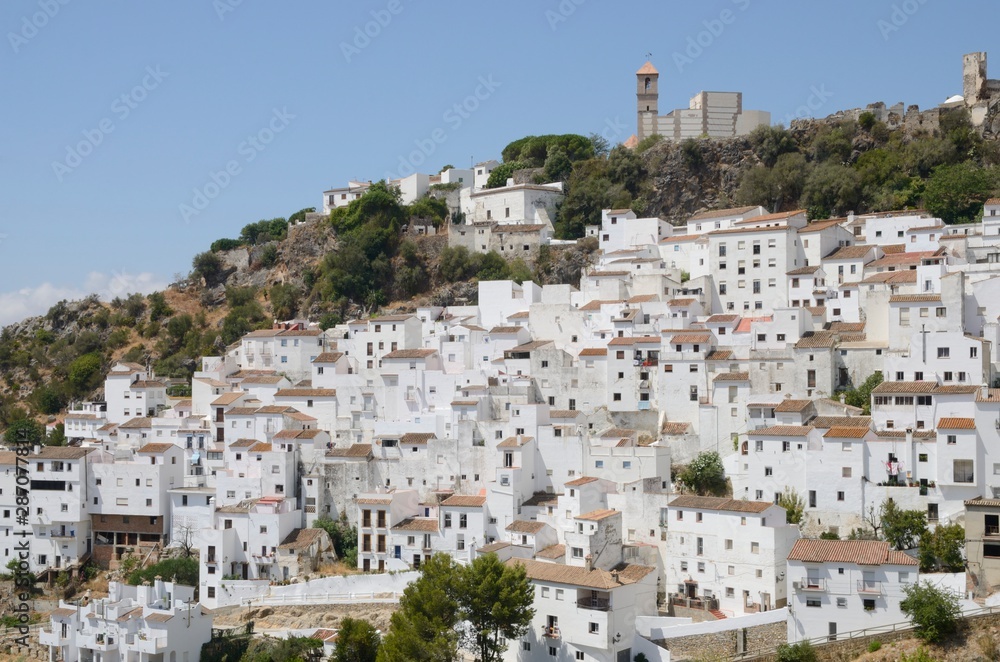 Andalusian white village in Casares, Andalusia, Spain
