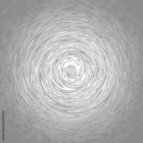 Abstract grey white swirl tunnel pattern background with light effect.