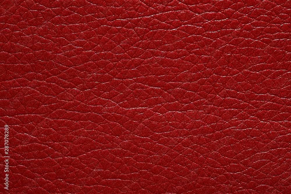 Fototapeta premium Exquisite varnished red leatherette texture.