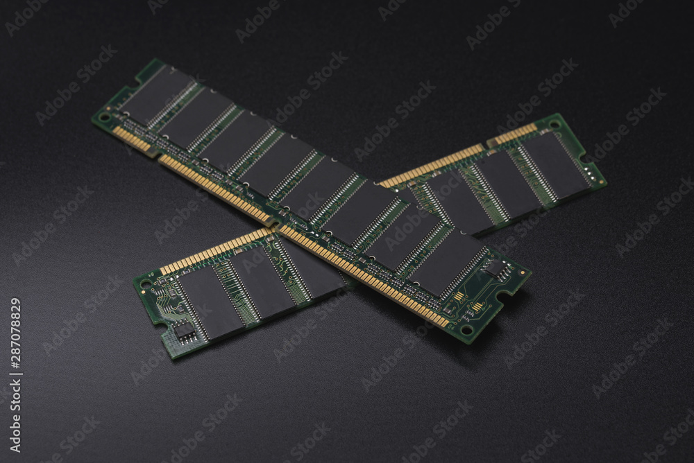 RAM chip. Memory module. Computer memory. PC assembly. RAM chip. Memory module. Computer memory. PC assembly.