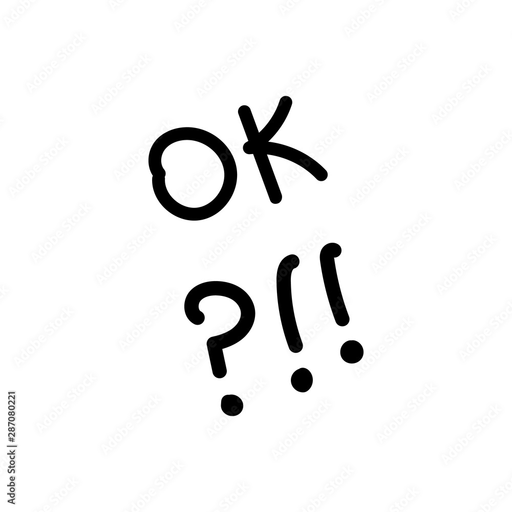 Vector illustration, exclamation end question mark.
