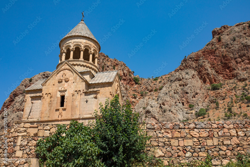 Noravank , 	Armenian Apostolic Church . 13th-century Armenian monastery , Located in Amaghu Valley, Vayots Dzor Province, Armenia . 