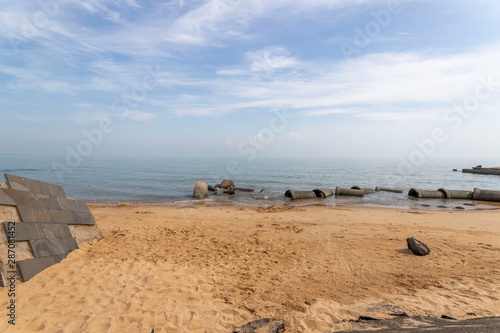 Wallpaper Mural consequences of a typhoon at Haikou Beach, Hainan, China Torontodigital.ca