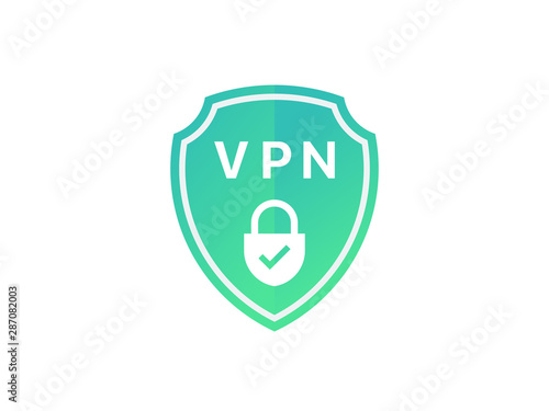 Virtual private network icon. Shield with VPN vector icon