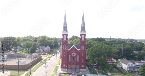 Wallpaper Mural Drone Flight through Church Steeples Torontodigital.ca