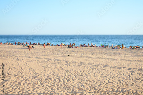 Sanlucar de Barrameda beach. Cadiz. Andalusia. Spain. Europe. August 25  2019