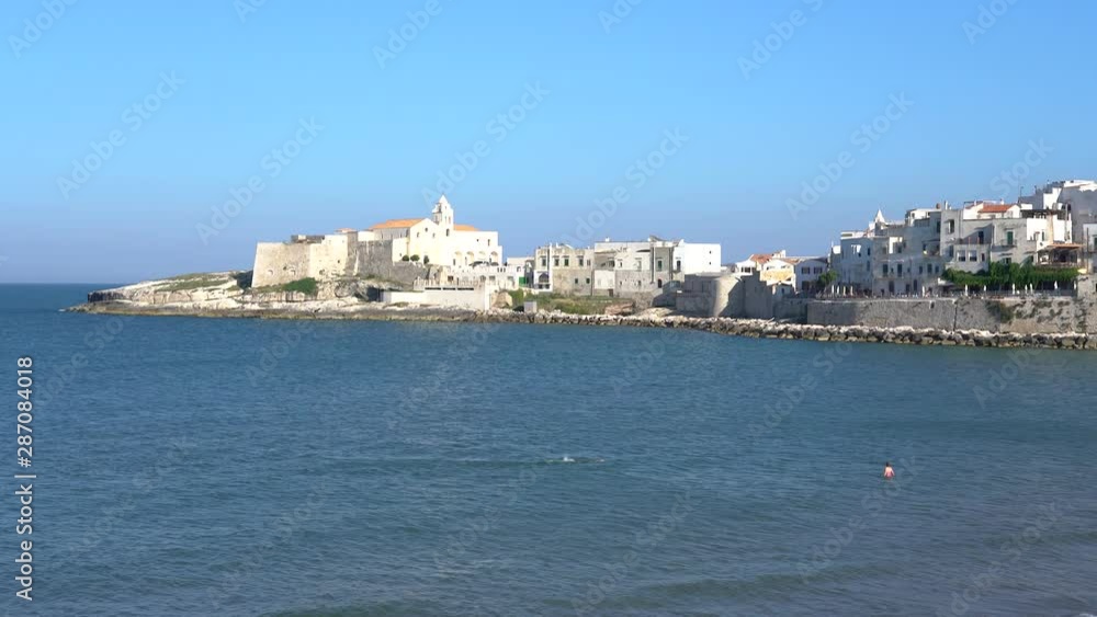 The beautiful Vieste on a sunny summer day. Gargano, Puglia (Apulia), southern Italy. The beautiful Vieste on a sunny summer day. Gargano, Puglia (Apulia), southern Italy.