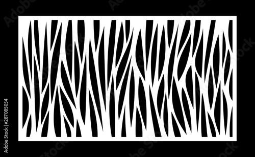 Laser cutting template for decorative panel. Abstract pattern. Vector illustration.