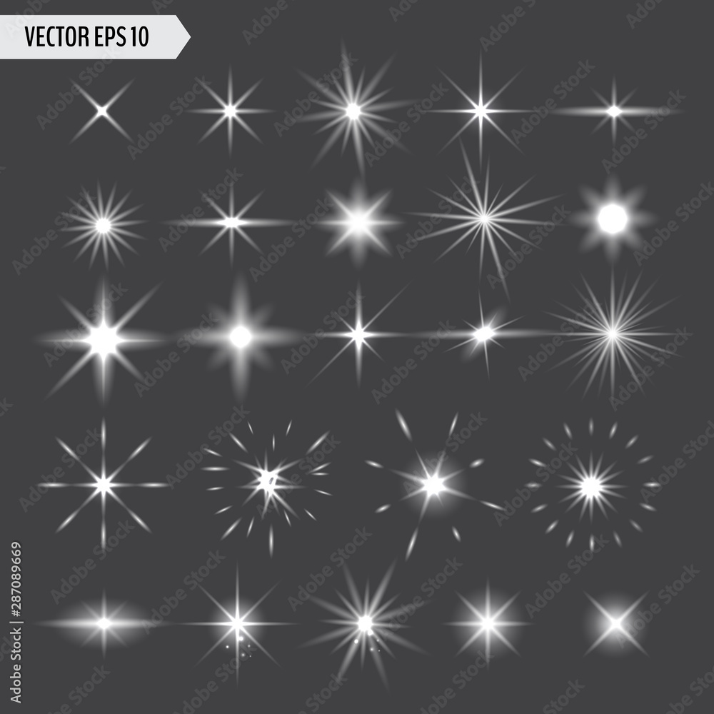 Light starry elements Light starry elements