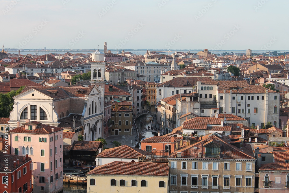 Aerial View of the buildings in Venice, Italy