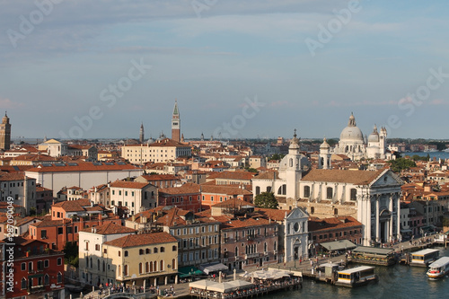 Aerial View of Venice, Italy from the giudecca canal