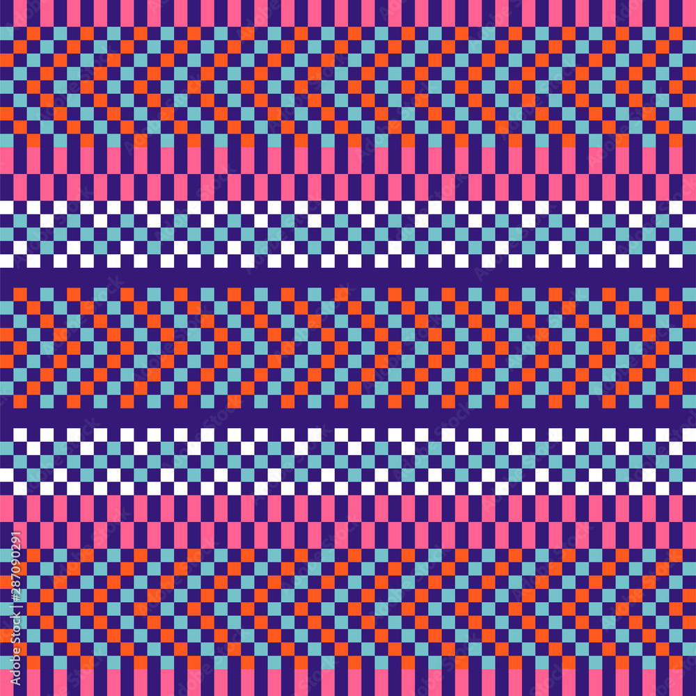 Geometric herringbone stripes seamless pattern pixel blocks shapes texture. Geometric herringbone stripes seamless pattern pixel blocks shapes texture.