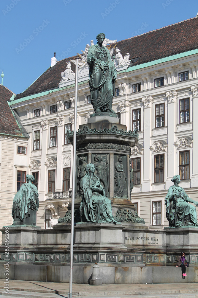 Statue of Emperor Francis II at the Hofburg Imperial Palace in Vienna, Austria