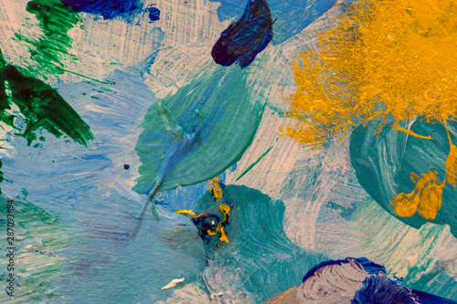 Frozen colors on the palette