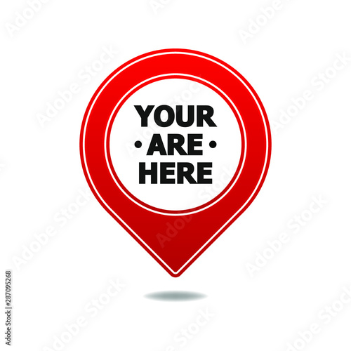 Free Download You are here sign icon mark. Destination or location point concept. Pin position marker design. - GFXLoad