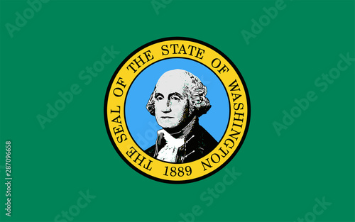 Vector Illustration of Washington state flag