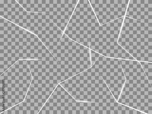 Broken glass isolated on a transparent background – for stock