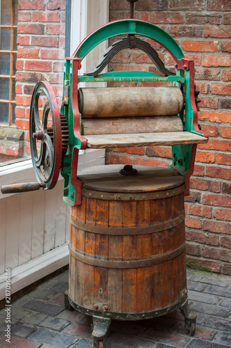 Old Fashioned Victorian Washing Machine.