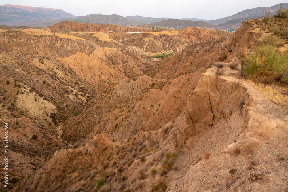 landscape of the Alpujarra de Granada, location near Ugijar (Spain)