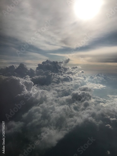 dramatic sky with clouds