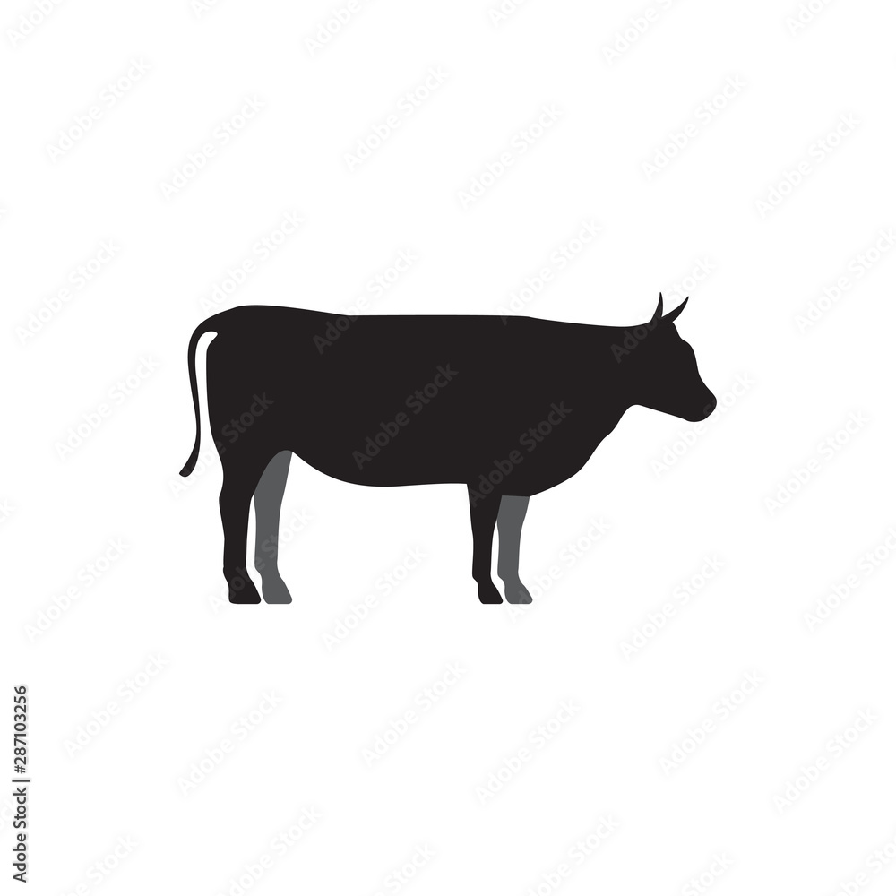 Fototapeta premium Cow graphic design template vector isolated illustration
