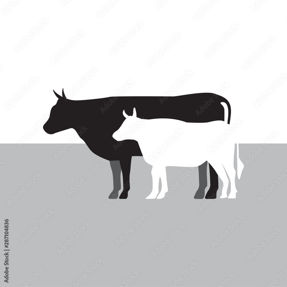 Cow graphic design template vector isolated illustration Cow graphic design template vector isolated illustration
