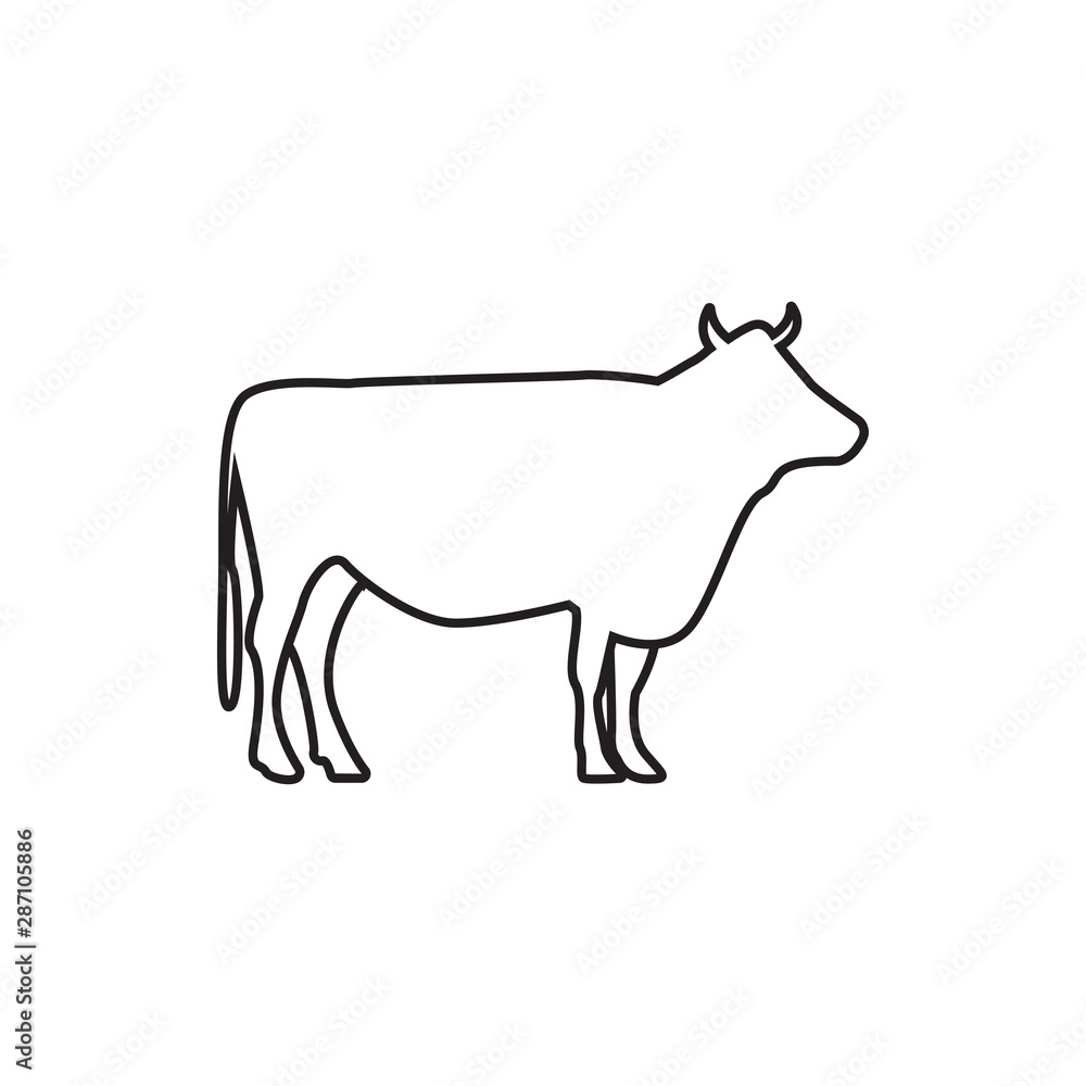 Cow graphic design template vector isolated illustration Cow graphic design template vector isolated illustration
