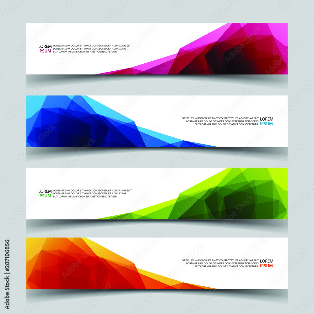 Fototapeta premium Vector Abstract banner web template