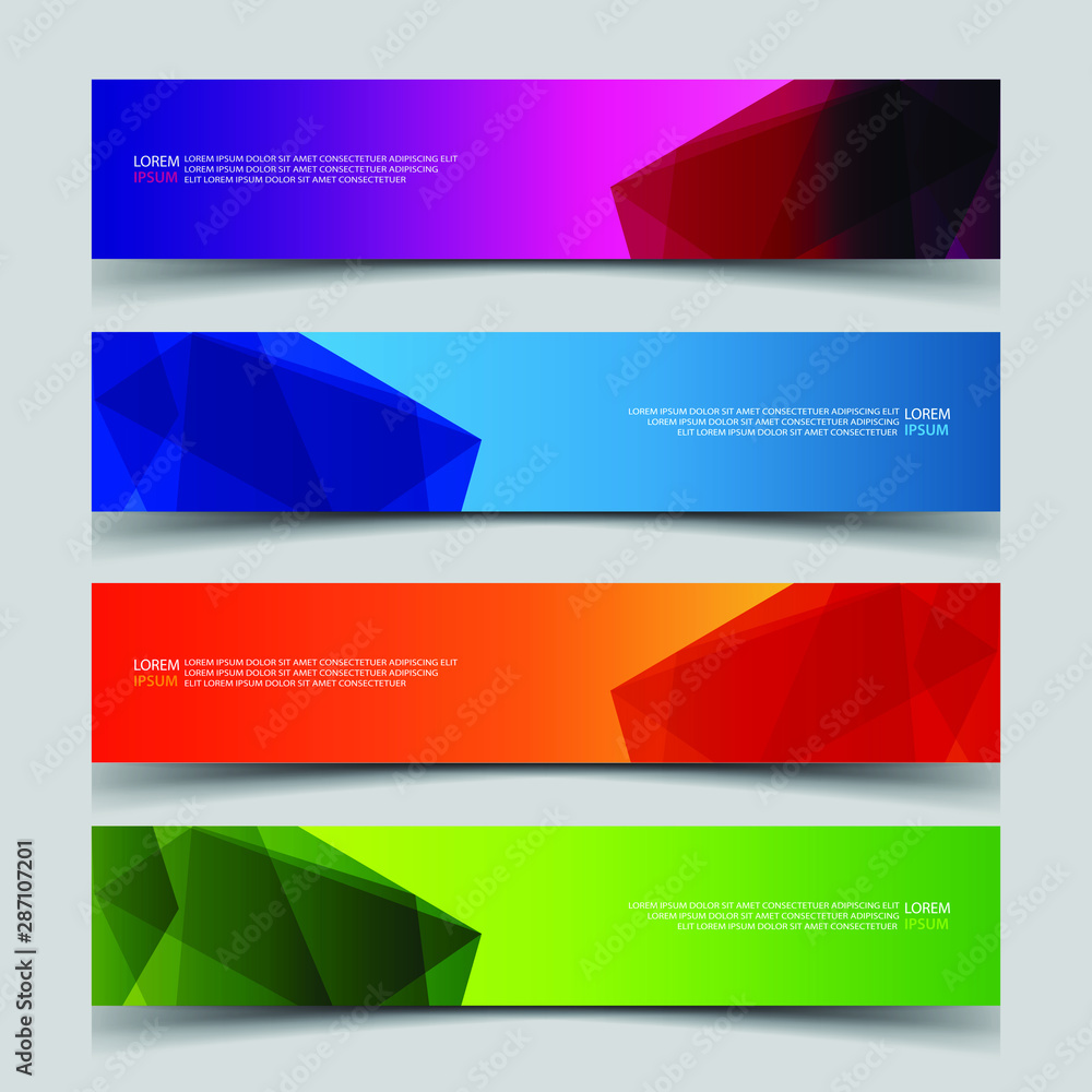 Fototapeta premium Vector Abstract banner web template
