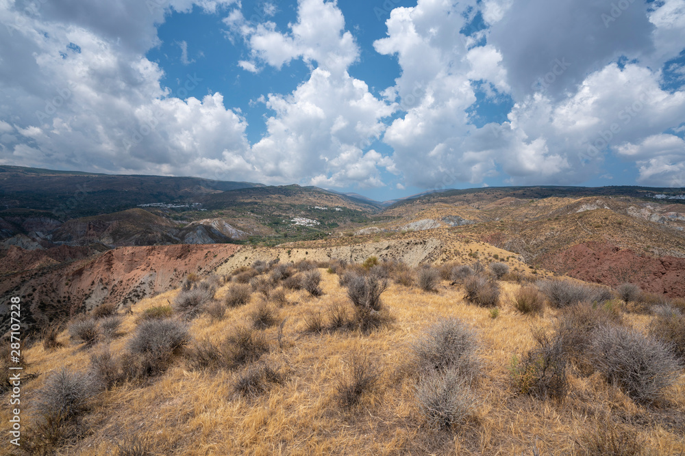 landscape of the Alpujarra de Granada, location near Ugijar (Spain)