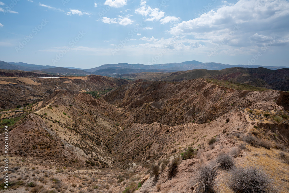 landscape of the Alpujarra de Granada, location near Ugijar (Spain)