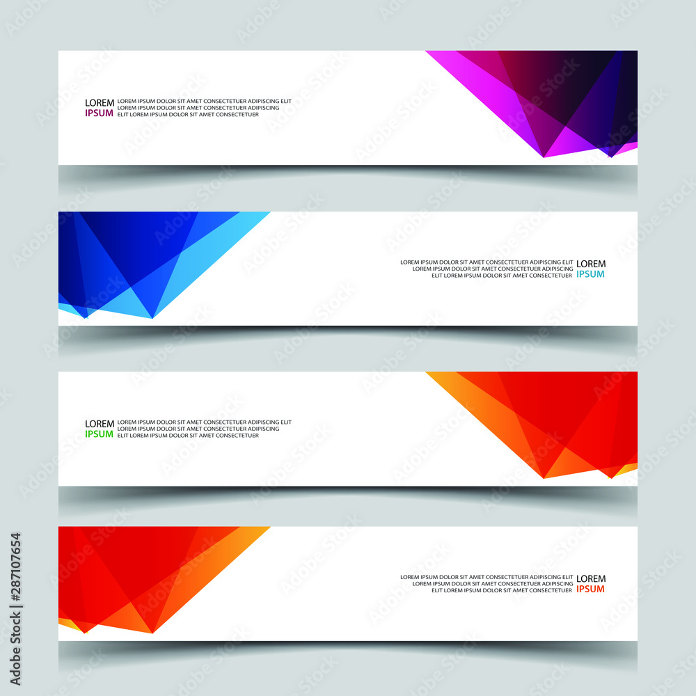Naklejka premium Vector Abstract banner web template
