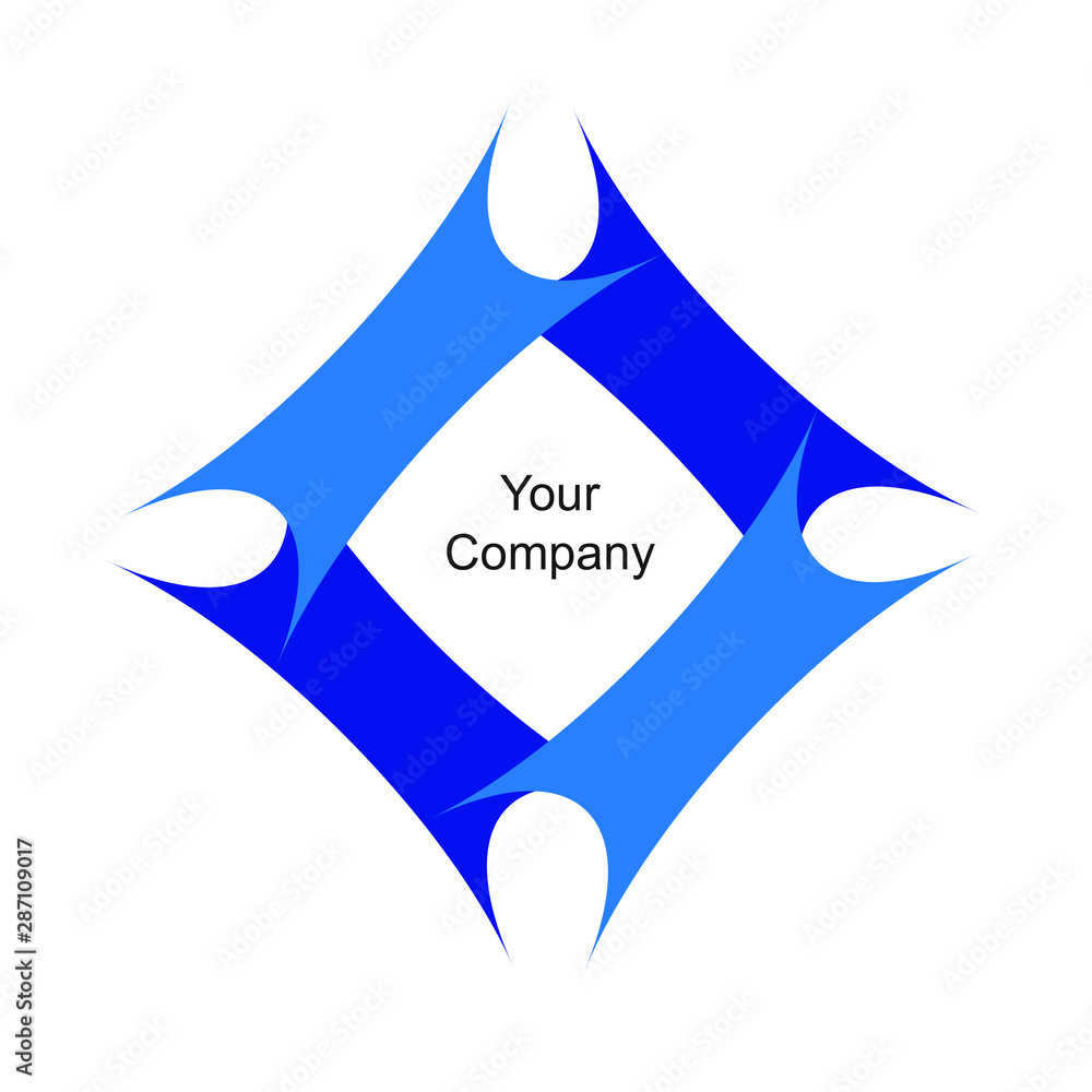 Obraz premium Blue Stars 4 Corners Logo