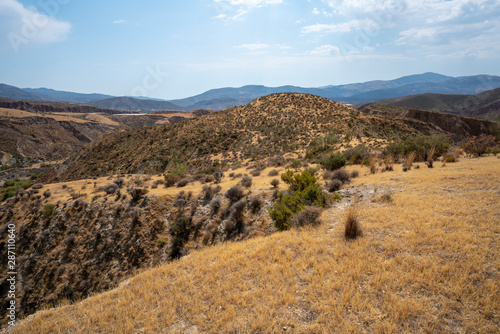 landscape of the Alpujarra de Granada, location near Ugijar (Spain)