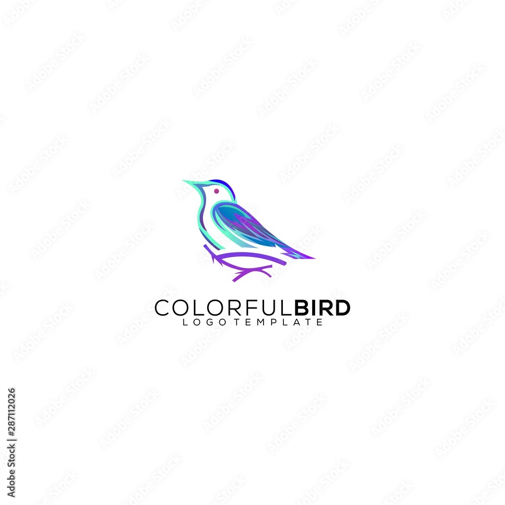 Colorful Bird Logo Template Ready to Use