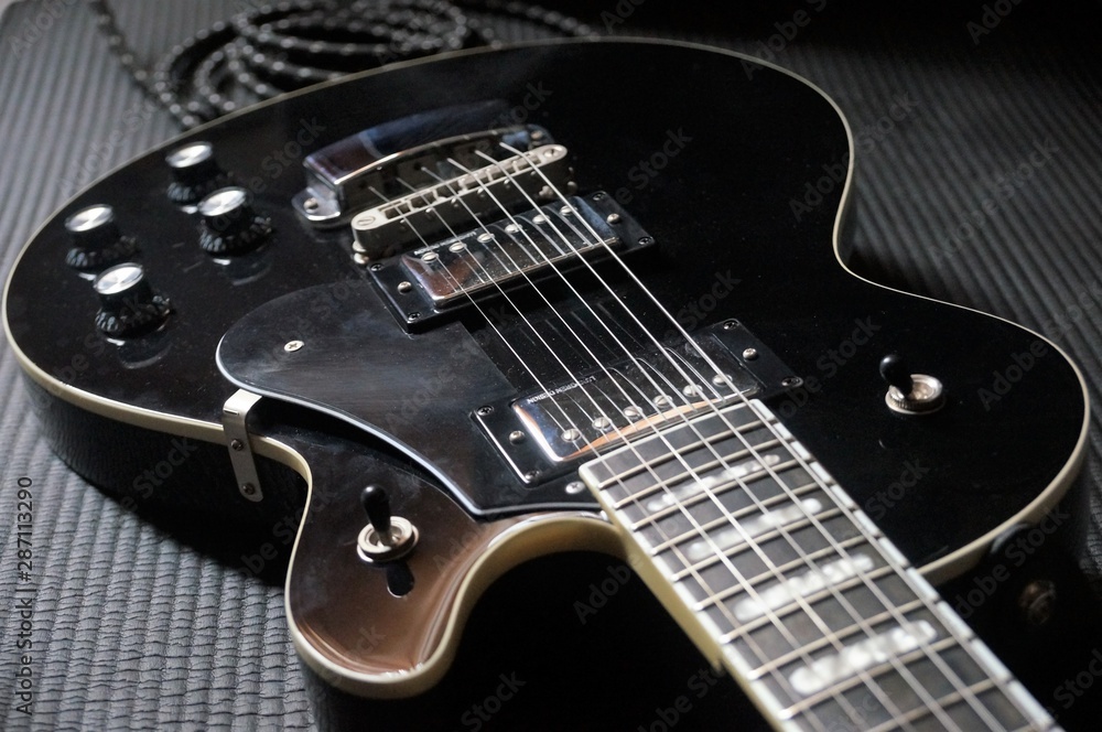 Fototapeta premium Black electric guitar
