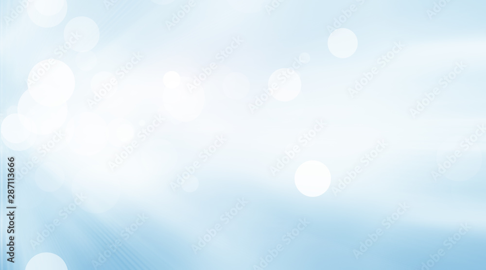 white bokeh blur background / Circle light on blue background / abstract light background white bokeh blur background / Circle light on blue background / abstract light background